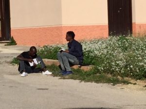 Two Eritrean believers reading their personal bible in Trigigna